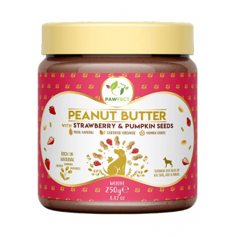 Pawfect Peanut Butter Aardbei & Pompoenzaad